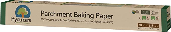 If You Care Parchment Baking Paper – 70 Sq Ft Roll - Unbleached, Chlorine Free, Greaseproof, Si... | Amazon (US)