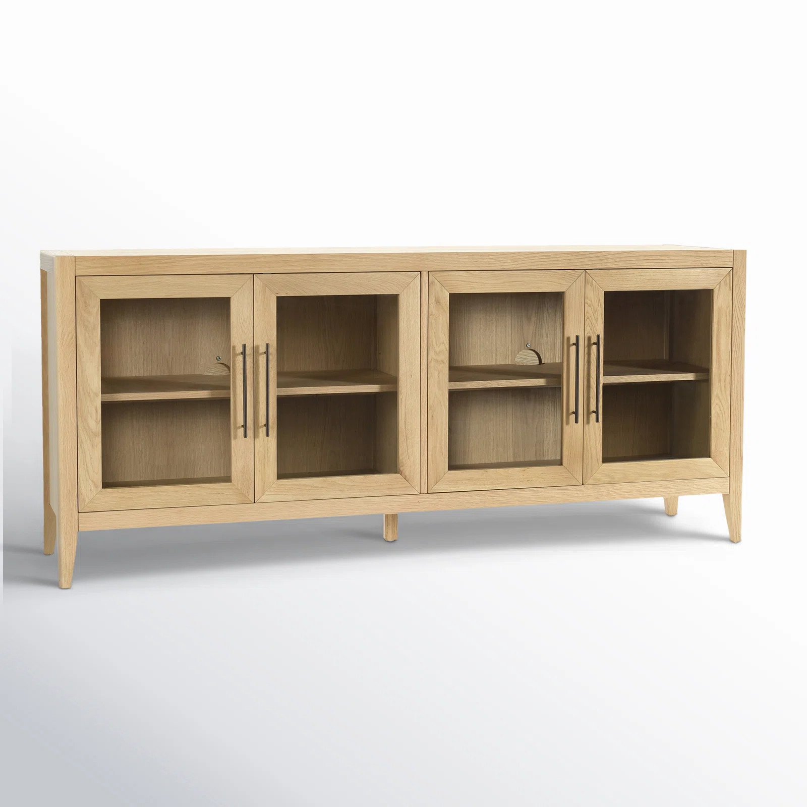 Delphine 78" Wide Oak Solid Wood Sideboard | Wayfair North America