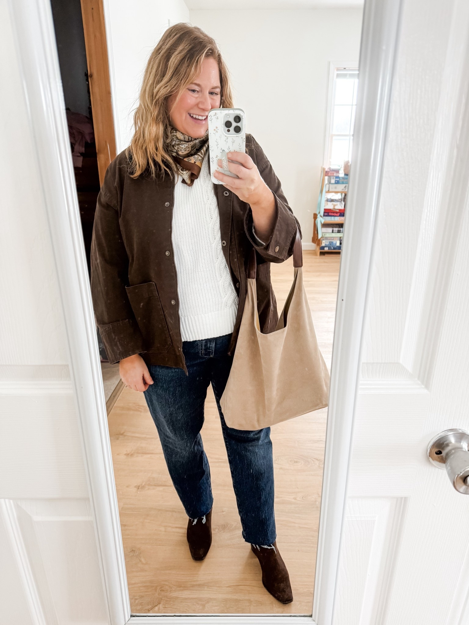 Church outfit! Wearing an XL in my white sweater - 100% cotton. 

#LTKSeasonal #LTKMidsize #LTKPetite