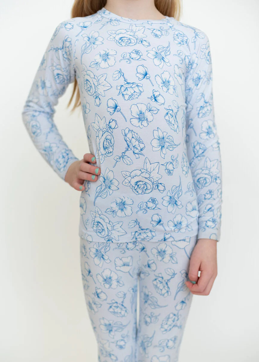 Vintage Bloom Two-Piece Pajamas | Tiny Jams