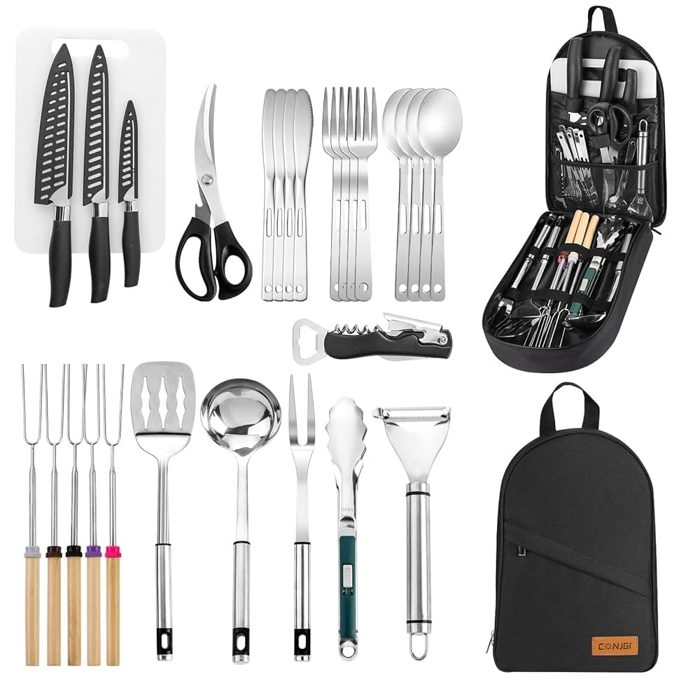 Camping Cookware Storage Bag - Camping Cooking Utensils Set Bag Camping Tool Portable Storage Bag... | Amazon (US)