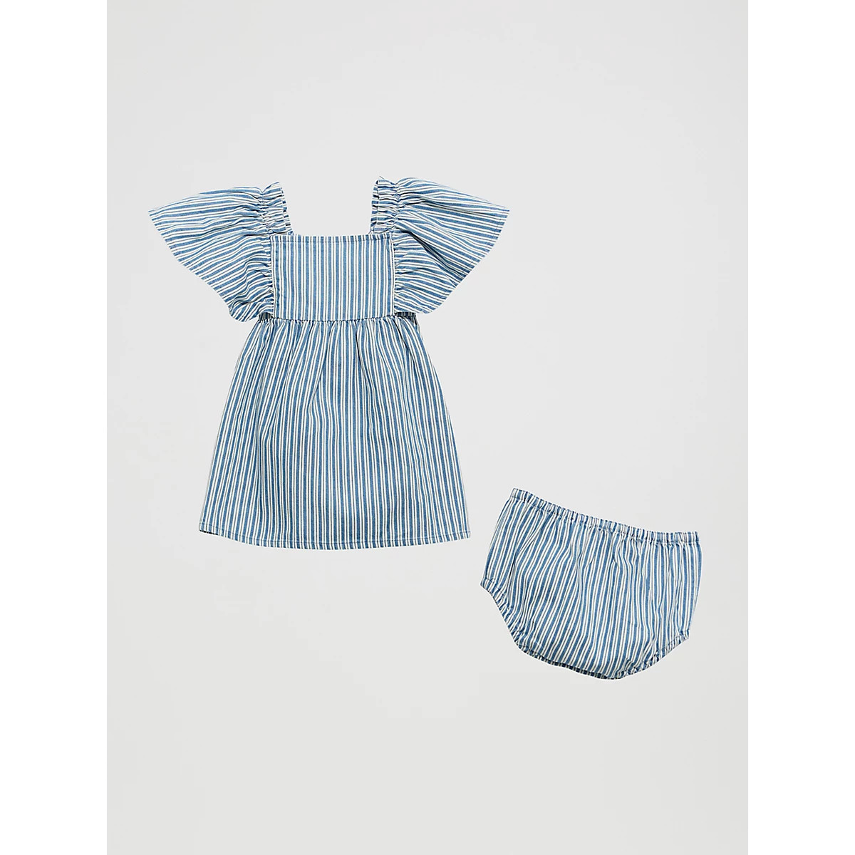 Little Girl's Mini Stripe Dress in Blue | Wrangler