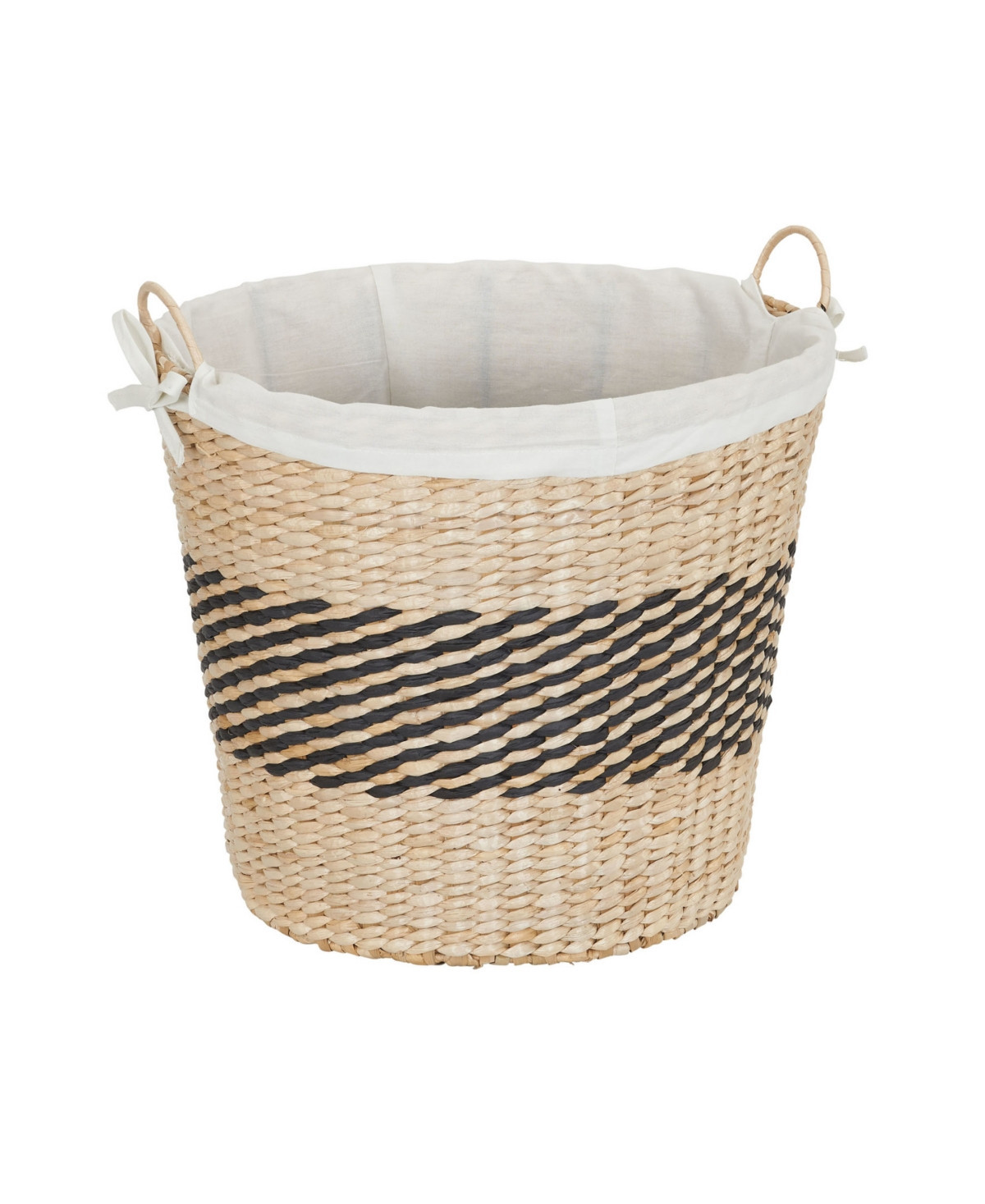 Household Essentials Woven Basket, Decorative Basket with Handles and Cotton Liner - Natural | Macy's