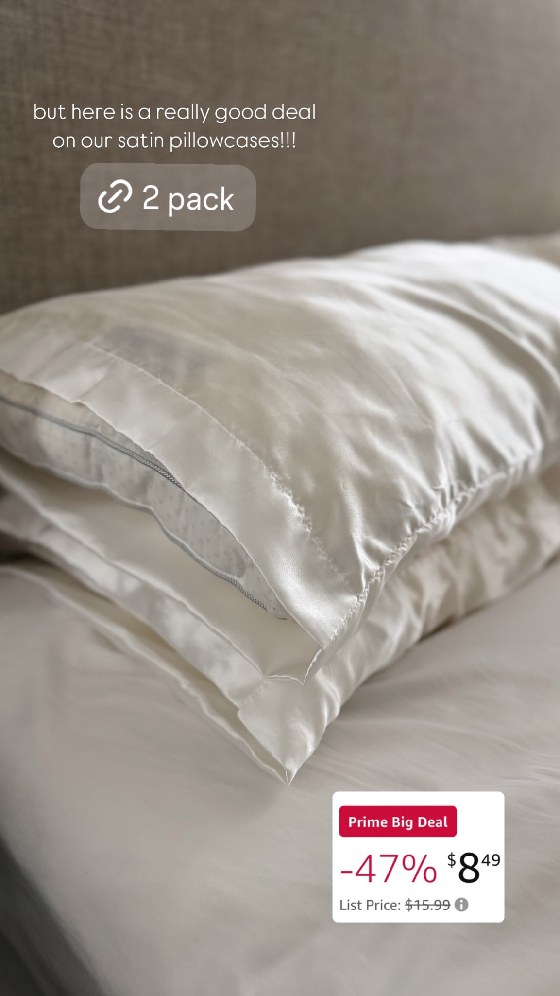 but here is a really good deal on our satin pillowcases!!!

#LTKxPrimeDay #LTKSaleAlert #LTKHome