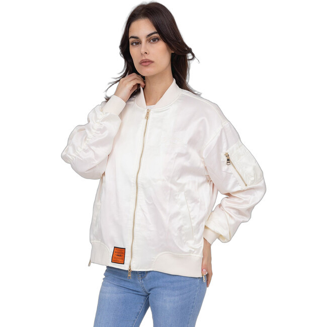 Bombers Original | Ballerina Lightweight City Jacket, Creme (Cream, Size Small) | Maisonette | Maisonette