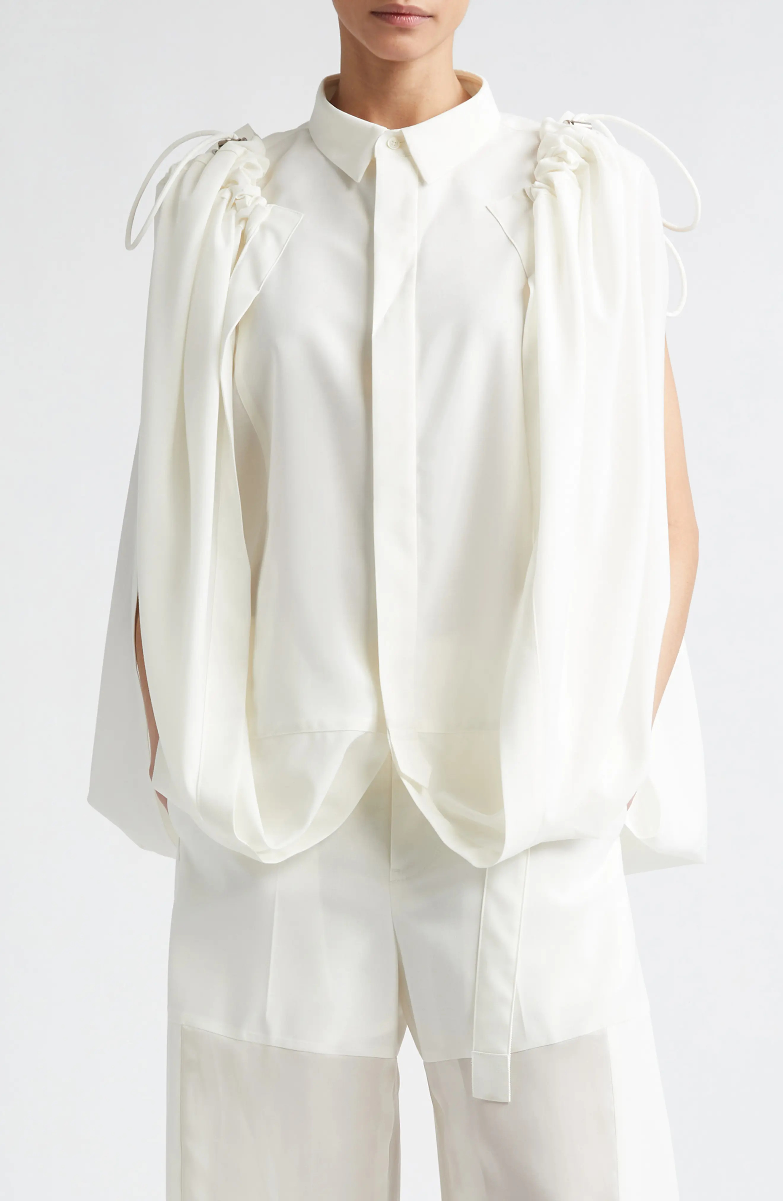 Suiting Button-Up Cape Shirt (Women) | Nordstrom | Nordstrom