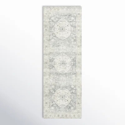 Sera Oriental Denim/Fog Area Rug | Wayfair North America