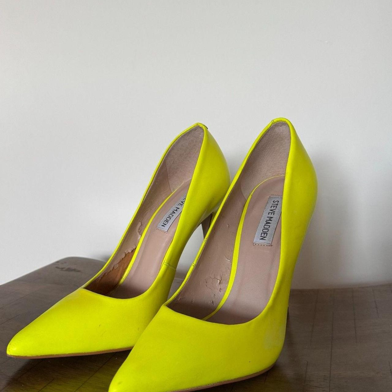 Steve Madden Women's Pumps - Yellow - US 8.5 | Depop US