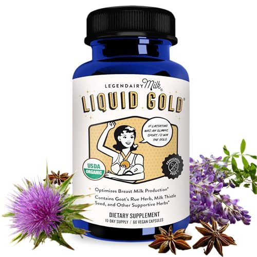 Legendairy Milk Liquid Gold Lactation Support | Lactation Supplement with Organic Goats Rue, Milk Thistle, Shatavari, Fennel, Alfalfa & Anise | Breastfeeding Supplements, 60 Count | Amazon (US)