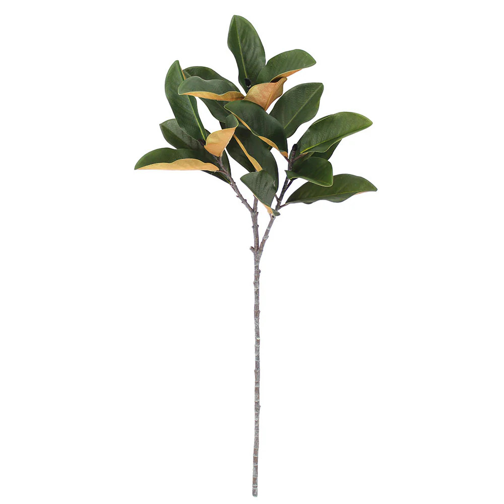 36" Faux Green Magnolia Leaf Stem | CG Hunter