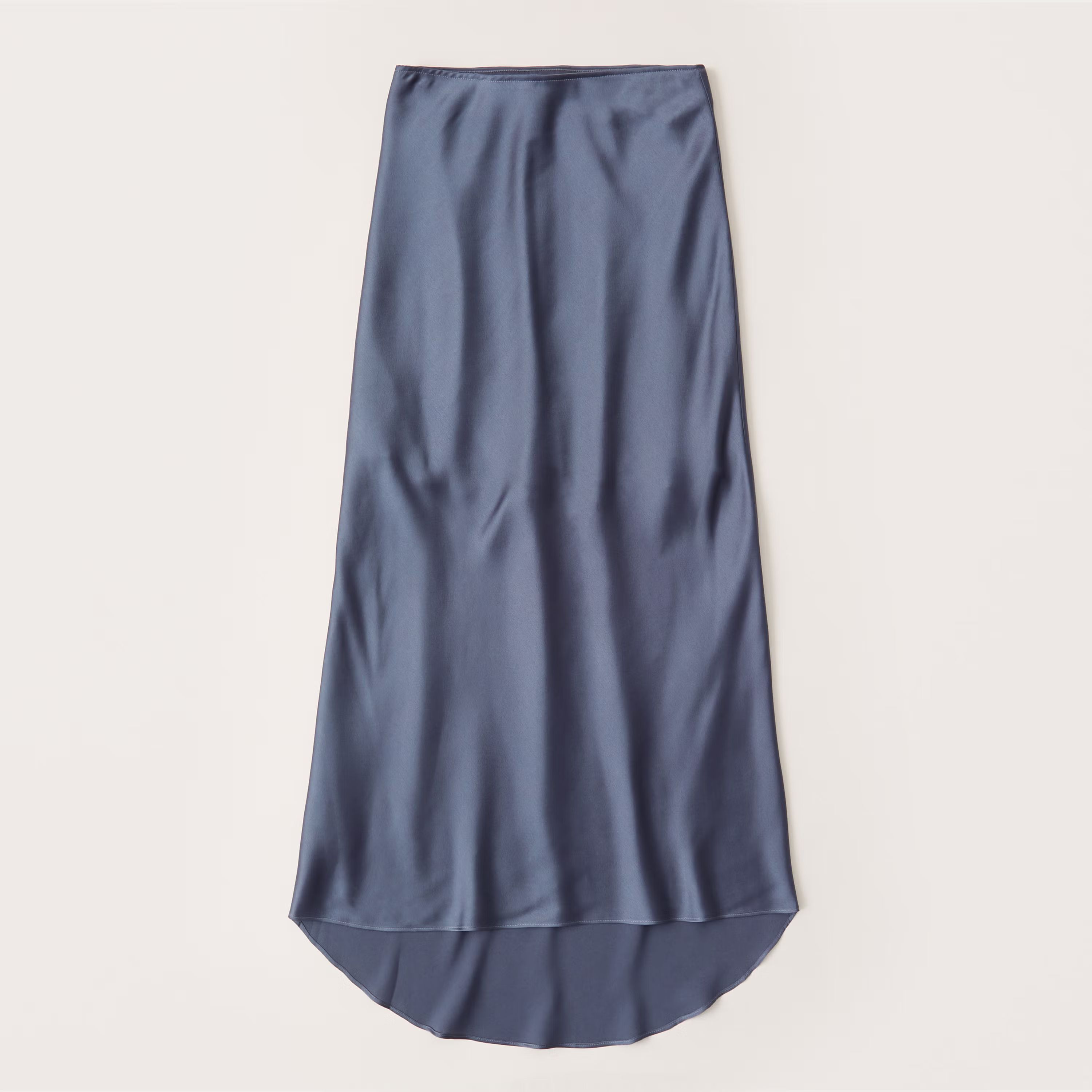 High-Low Satin Maxi Skirt | Abercrombie & Fitch (US)