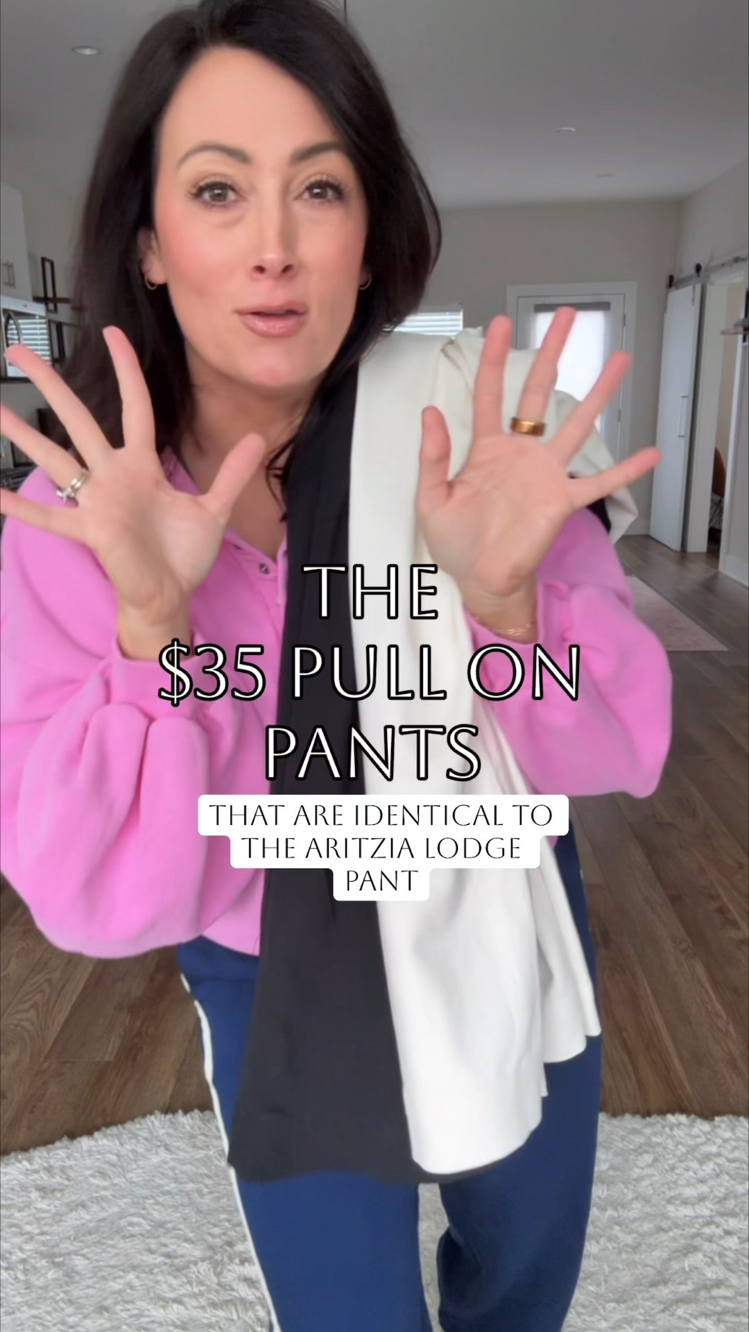 These pull on pants are so similar to the Aritzia lodge pants! Wearing a medium 

#LTKootd #LTKFindsUnder50 #LTKgrwm