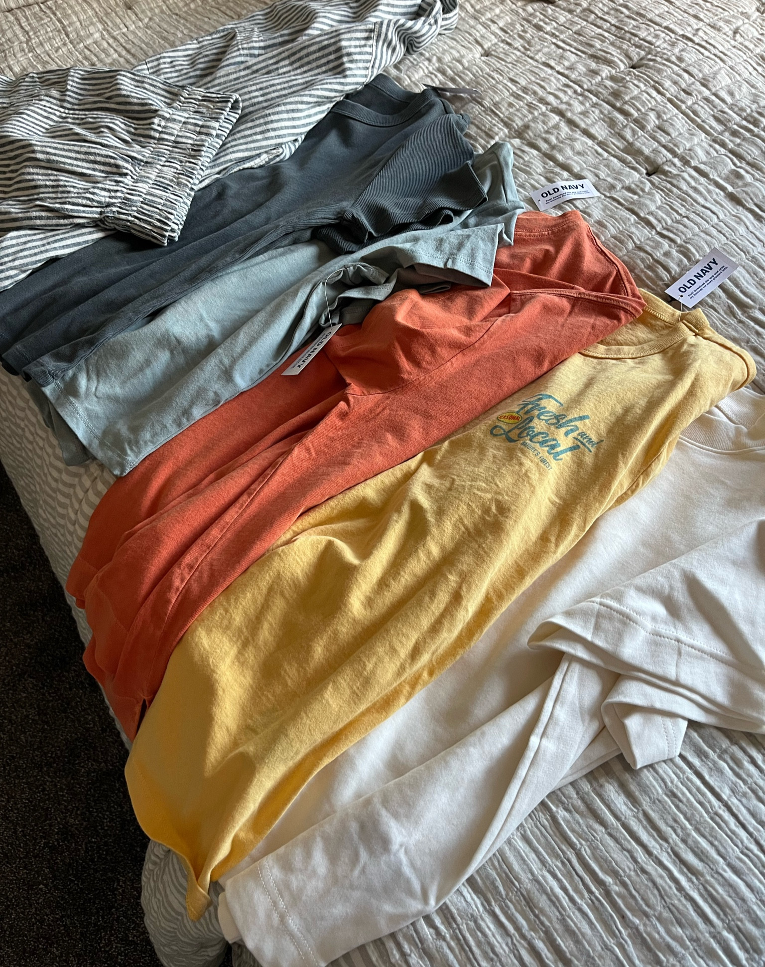 Old navy women’s spring sale. Linen, stripes, sets, bright colors. The BEST affordable plain white tee I’ve found yet. 

#LTKstyletip #LTKsalealert #LTKSeasonal
