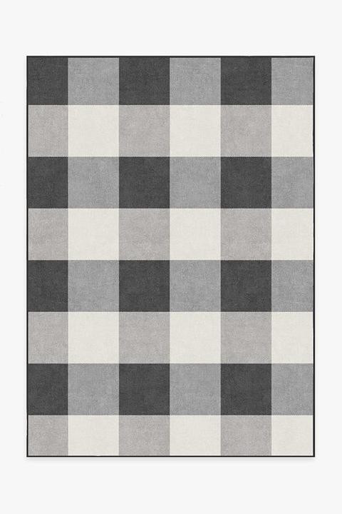 Buffalo Plaid Black & White Rug | Ruggable