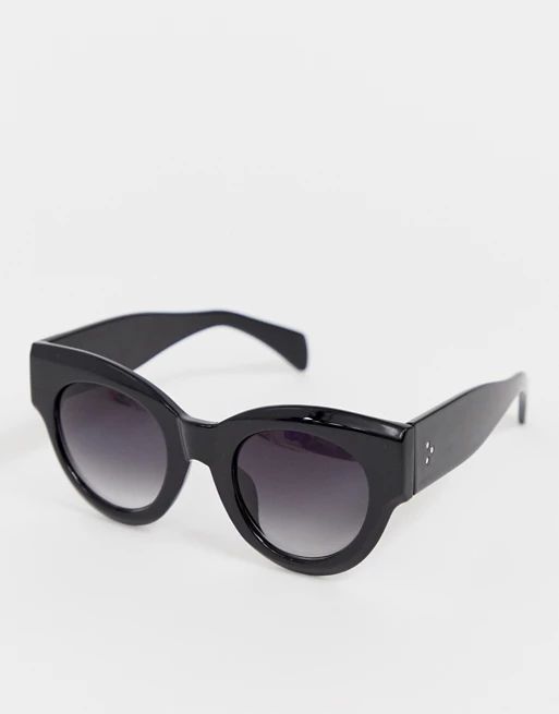 AJ Morgan chunky cat eye sunglasses in black | ASOS UK