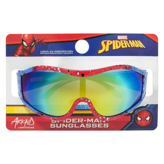 Spiderman Red and Blue Splatter Sports Wrap Sunglasses | Walmart (US)