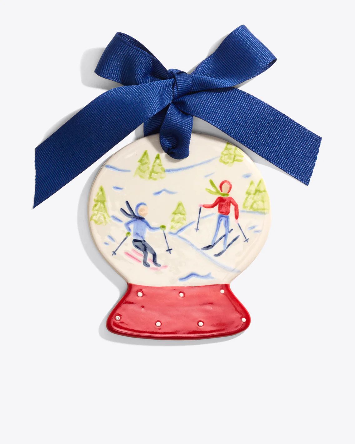 Snowglobe Skiier Ornament | Draper James (US)