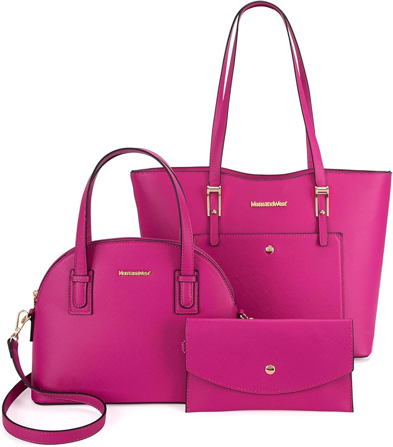 Montana West 3PCS Purses for Women Tote Bag and Wallet Set Shoulder Satchel Handbags | Amazon (US)