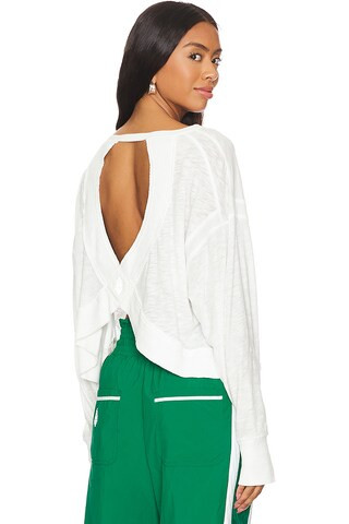 Free People x FP Movement My Time Layer Tee In White from Revolve.com | Revolve Clothing (Global)