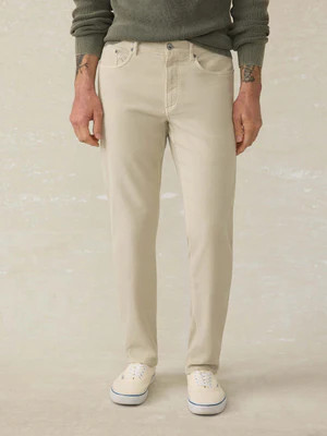 Stretch Terry 5-Pocket Pant - Stone | Faherty