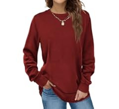 Dofaoo Sweatshirts for Women Crewneck Long Sleeve Shirts Tunic Tops for Leggings | Amazon (US)