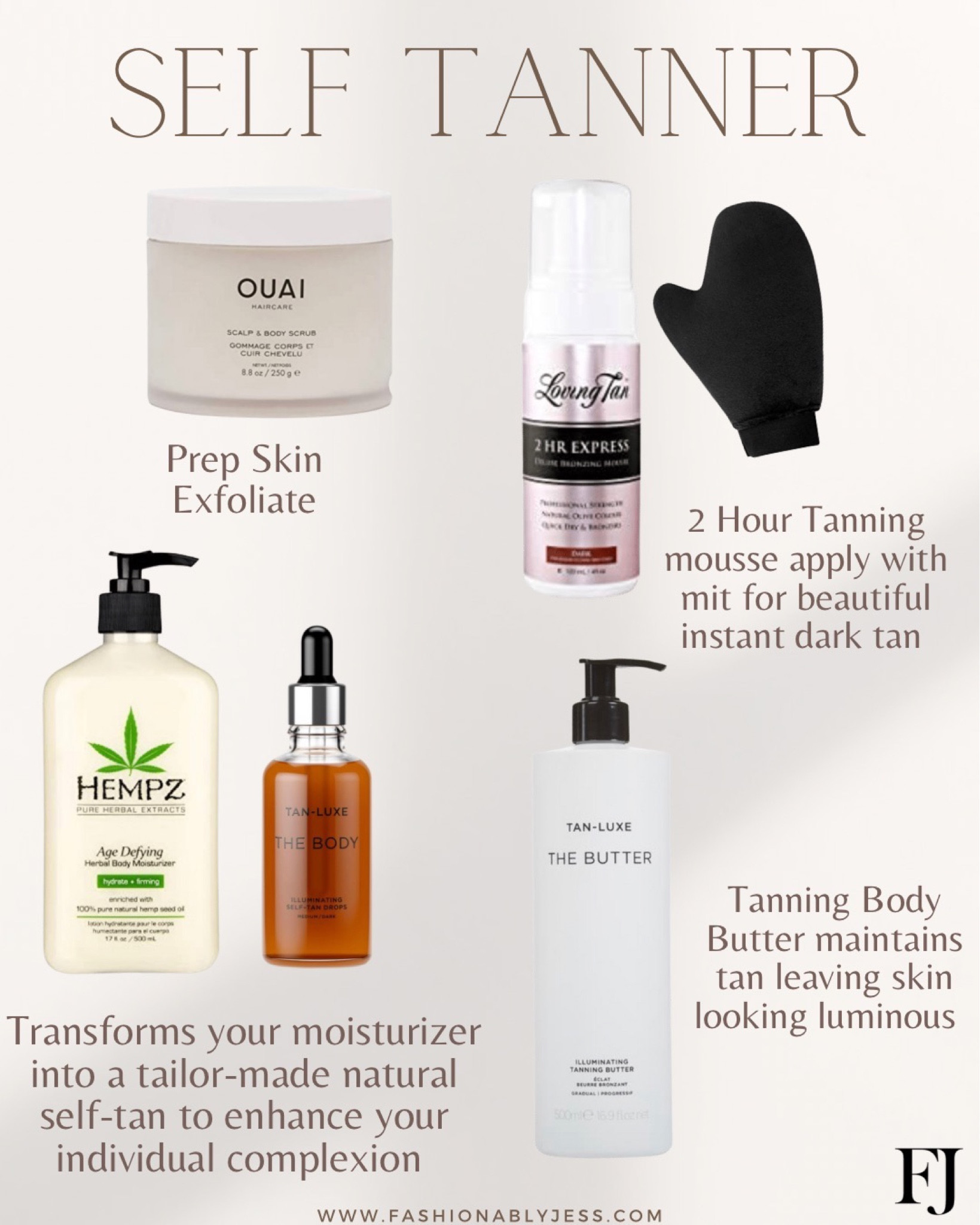 My self tanning routine! Obsessed with these products for tanning! Use these steps and products for a flawless self tan! 
#selftan #tanningproducts

#LTKFind #LTKbeauty #LTKunder100