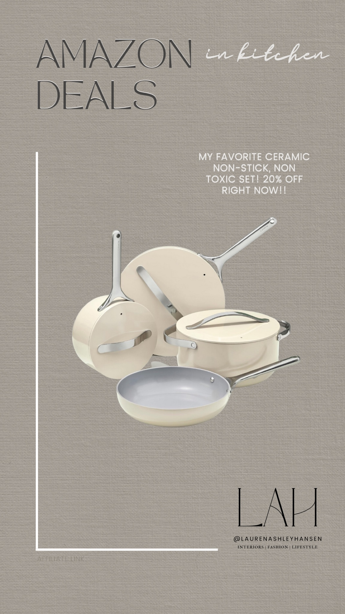 My favorite pots and pans set is on major sale! 20% off right now on Amazon Prime. It’s non-stick, non toxic, and safe to put in the oven! 

#LTKSaleAlert #LTKStyleTip #LTKHome