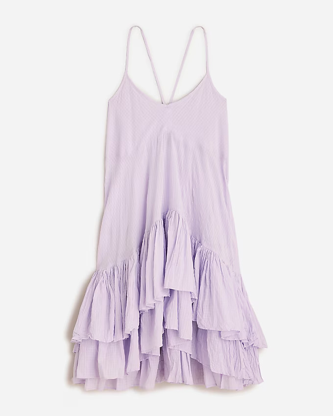 Soft gauze cotton tiered beach dress | J. Crew US