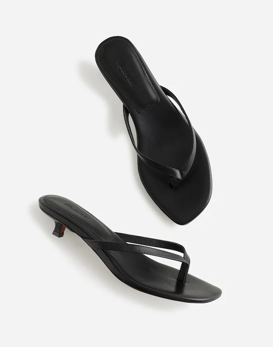 The Chiara Kitten Heel Thong Sandal | Madewell