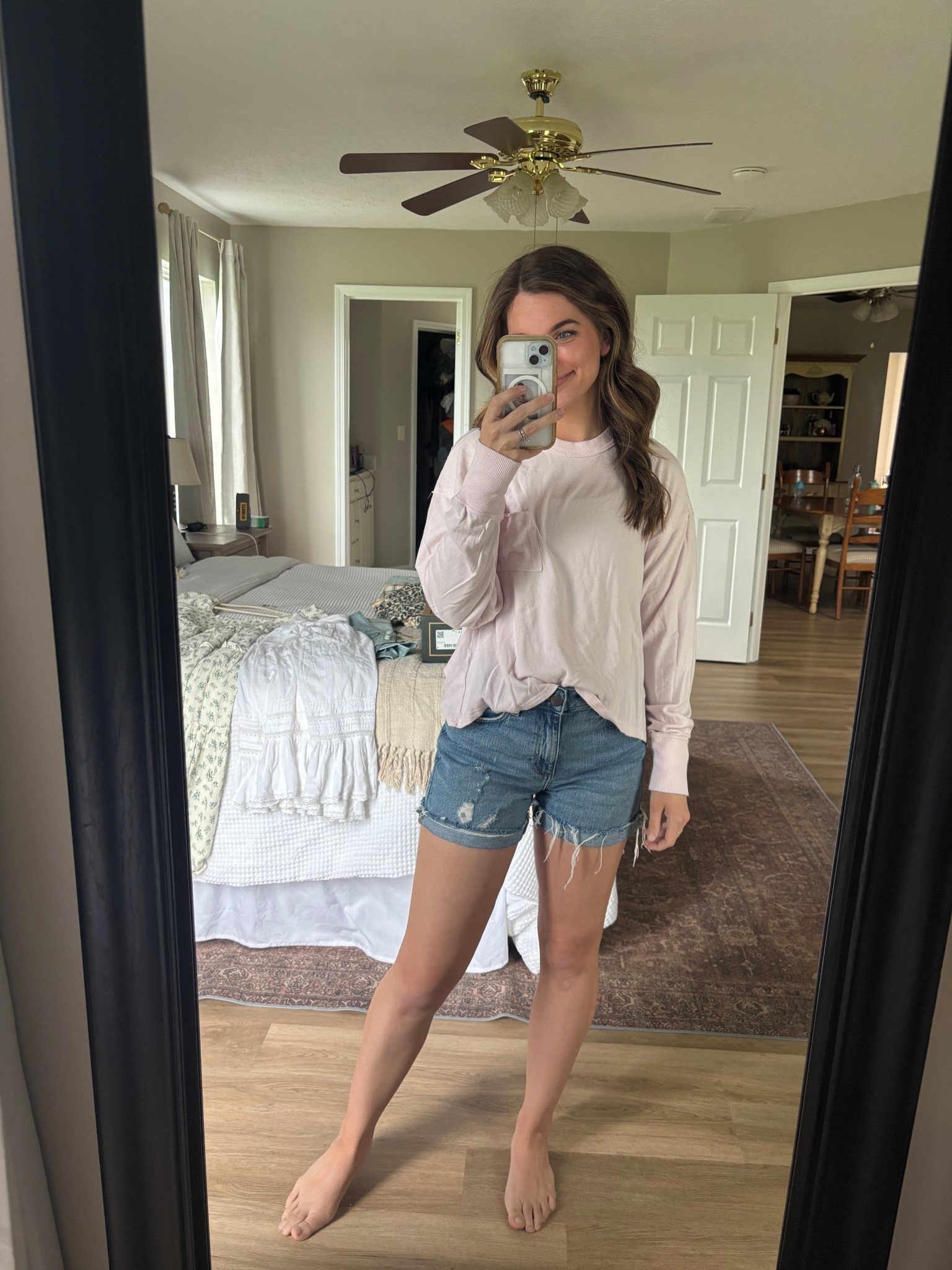 Super windy day so threw on this light weight long sleeve from aerie! I have matching sweats to this and they’re both soooo comfy! The joggers are also on sale at aerie right now!! @Aerie @American Eagle Outfitters @Wrangler 

#LTKdayinmylife #LTKootd #LTKmomlife