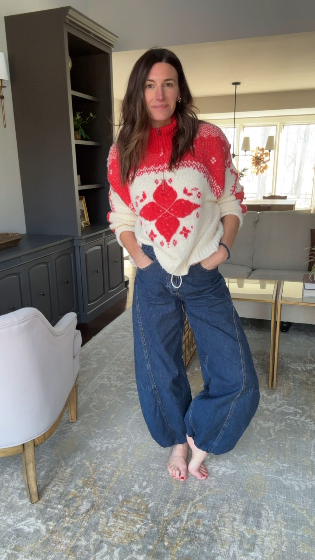 Wearing a small in the sweater, size 26 in the jeans 

#LTKgrwm #LTKootd #LTKdayinmylife