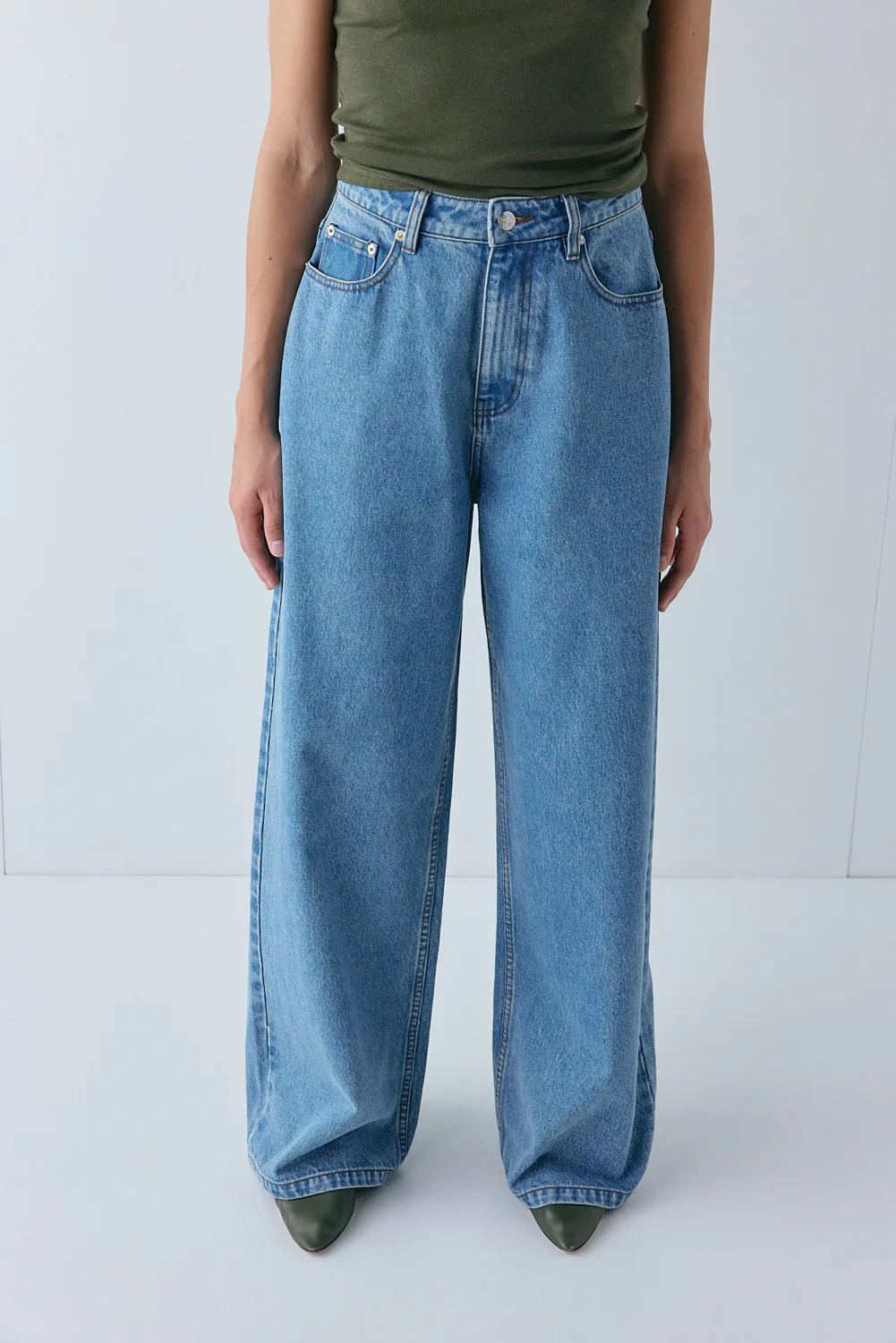 Hayden High Rise Denim Jeans Blue | VRG Grl