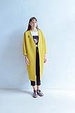 Women's Neoprene Mustard Yellow Long Duster Coat | Amazon (US)