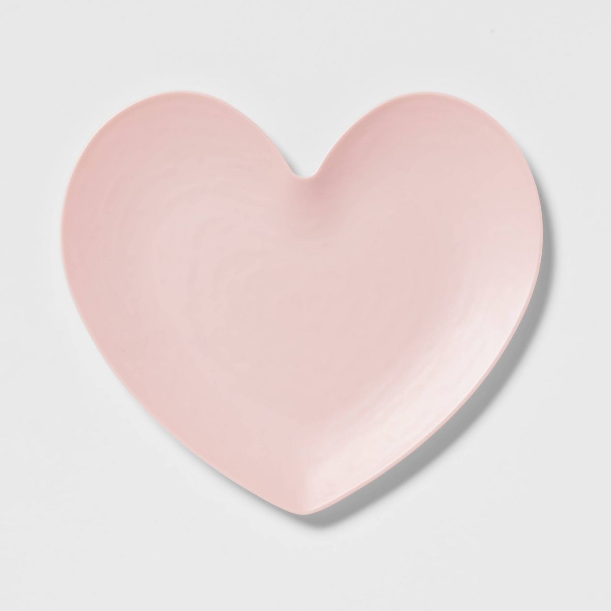 9.63" Valentine's Day Figural Heart Appetizer Plate Pink - Threshold™ | Target