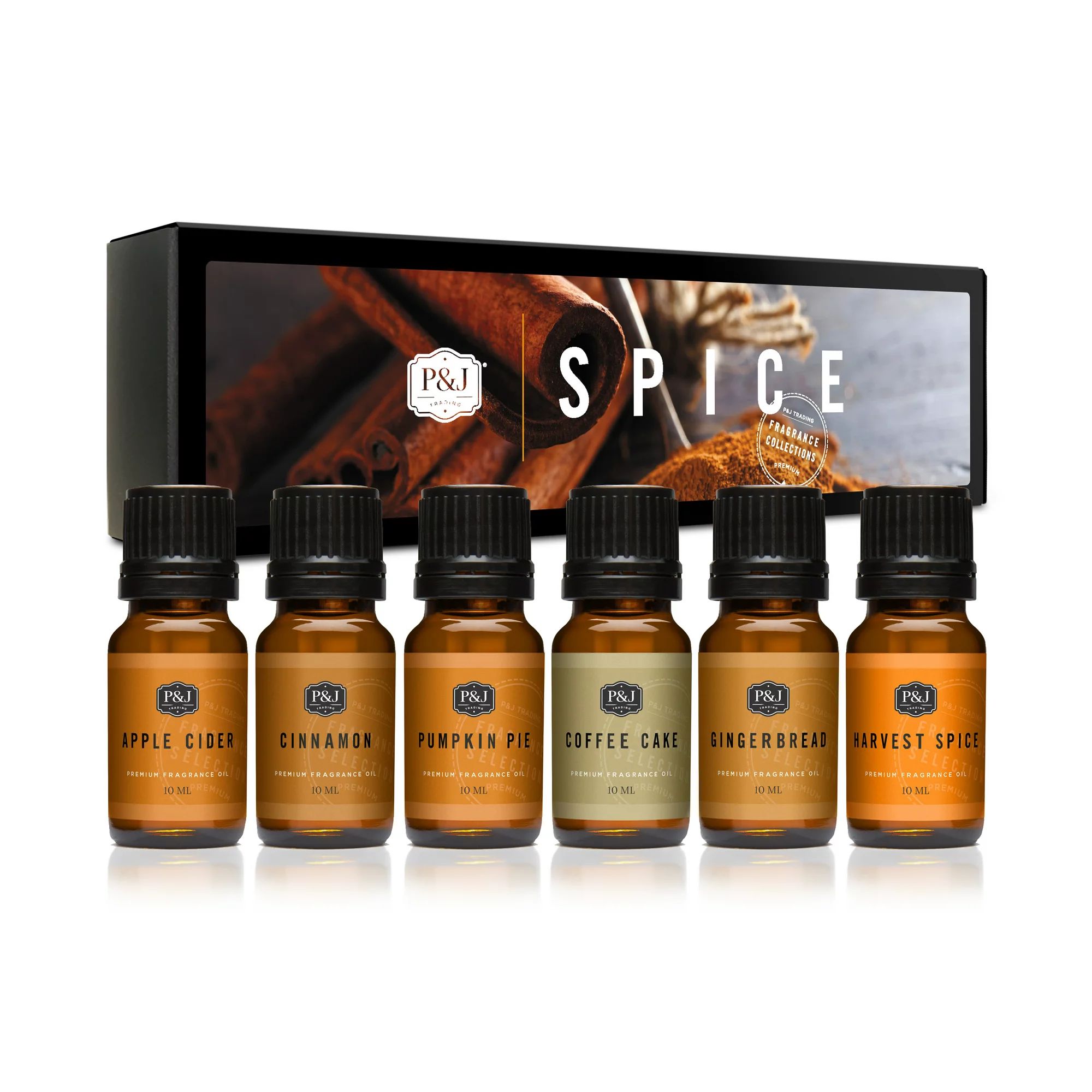Spice Set of 6 Fragrance Oils - Premium Grade Scented Oil - 10ml - Cinnamon, Harvest Spice, Apple... | Walmart (US)