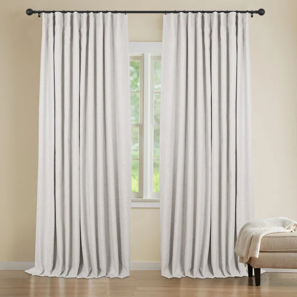 Birglinde Blackout Curtains Linen Textured 100% Blackout Drapes for Bedroom Living Room Curtains ... | Wayfair North America