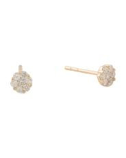 14kt Gold Petite Diamond Pave Earrings | New Arrivals | TJ Maxx
