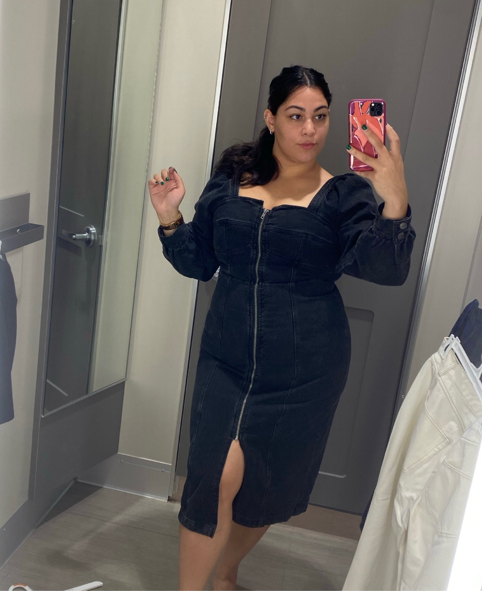 #TargetFind from their #FutureCollection // $50 Jean dress with balloon sleeves. . Size 16 - not much stretch & the top part runs a size smaller but overall it’s gorgeous!!

#LTKunder50 #LTKSeasonal