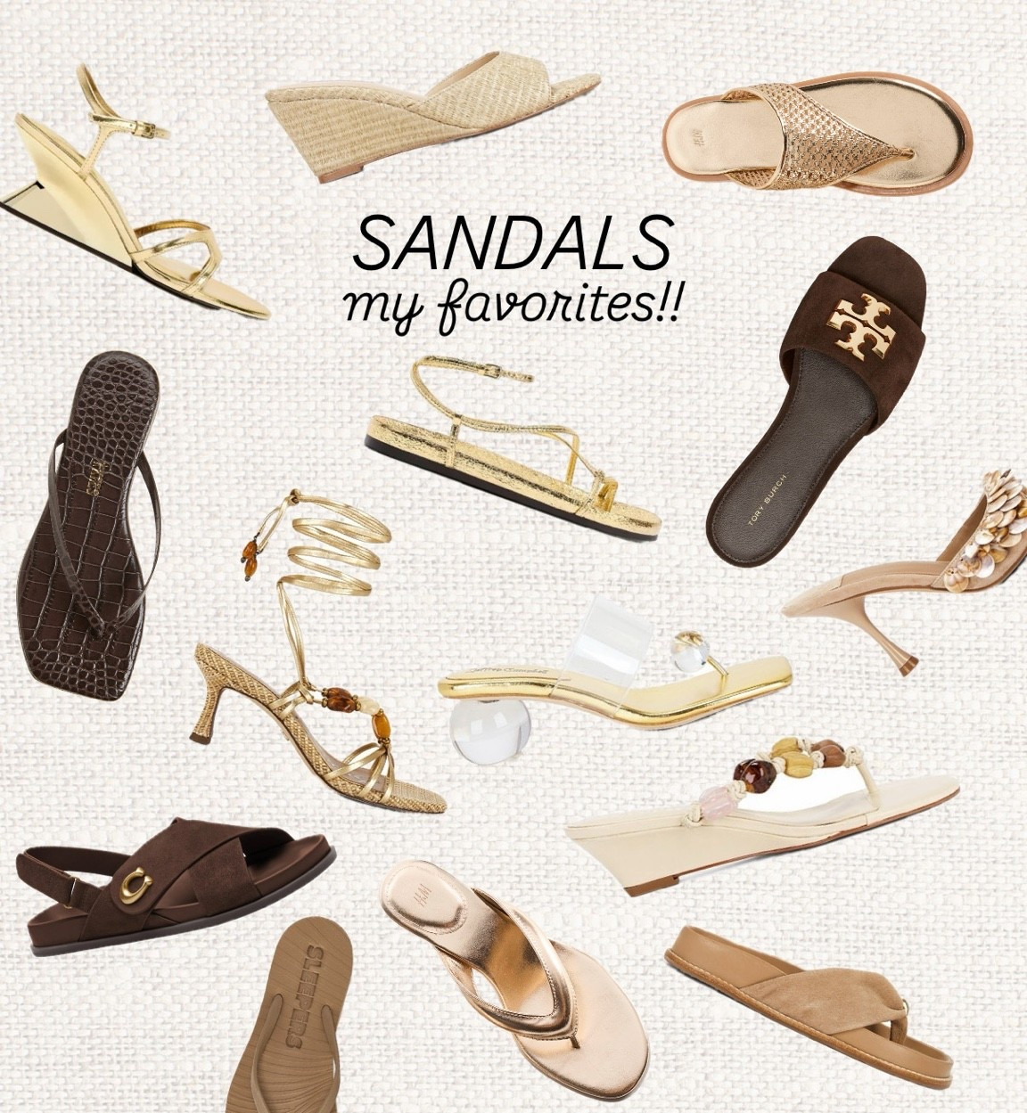 ✨ The sandals on my wishlist for this summer 🤎✨

From elevated flat sandals and chic flip flops to statement heels for holiday dinners, these are the pairs that instantly make every outfit feel more polished. Neutral tones, gold details and versatile styles that work with everything from linen sets to dresses and swimwear ☀️👡

Which pair would you wear first? 🤍

Like this post to save it to your favourite folder and come back later to shop.

sandals, summer sandals, flat sandals, designer inspired sandals, gold sandals, brown sandals, neutral shoes, vacation style, holiday outfits, resort wear, beach sandals, chic summer outfits, woven sandals, thong sandals, heeled sandals, minimalist style, old money fashion, capsule wardrobe, European summer, summer fashion 👡✨🤎☀️🌴💫🩴🧳🌊💛

#LTKstyletip #LTKshoes