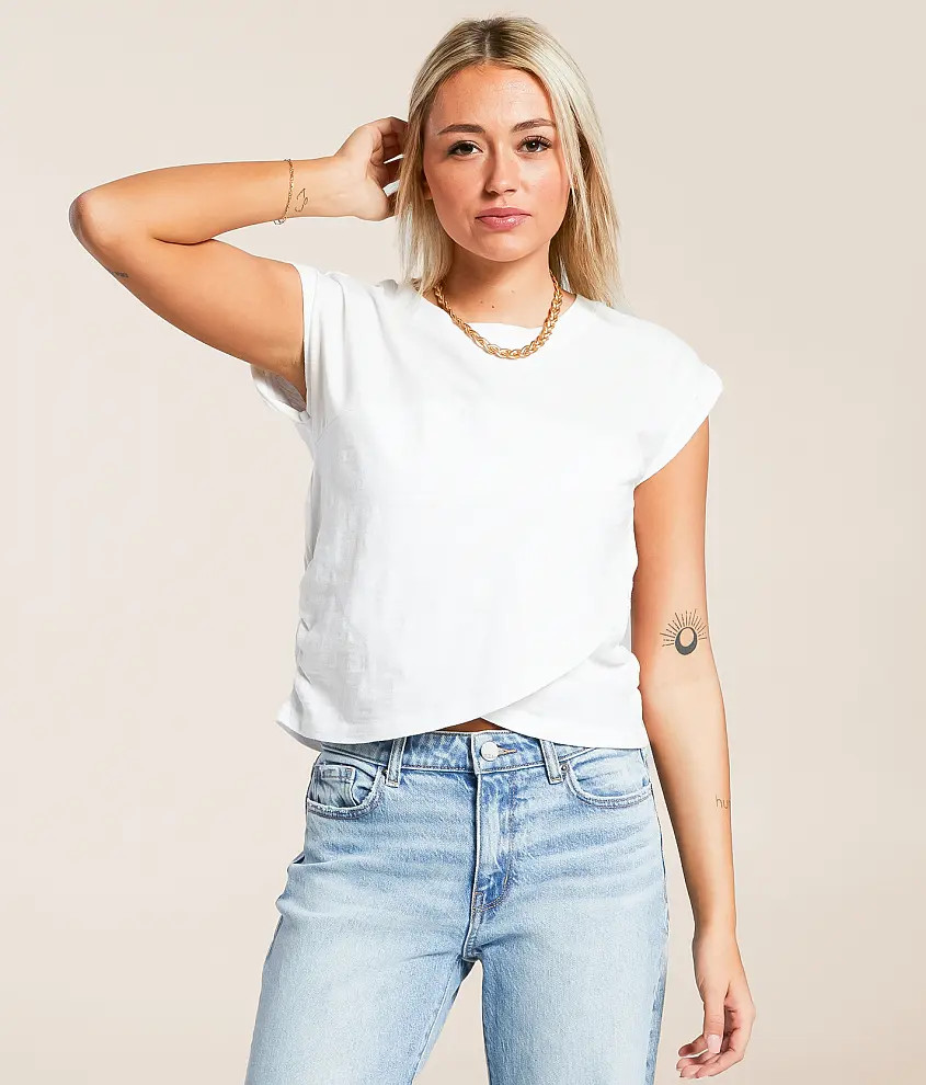 Surplice Hem Top | Buckle