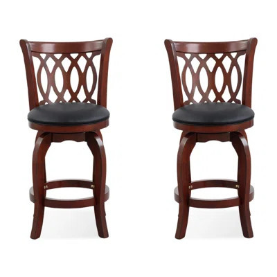 Nut-Brown Upholstered Bar stools(Set of 2) | Wayfair North America