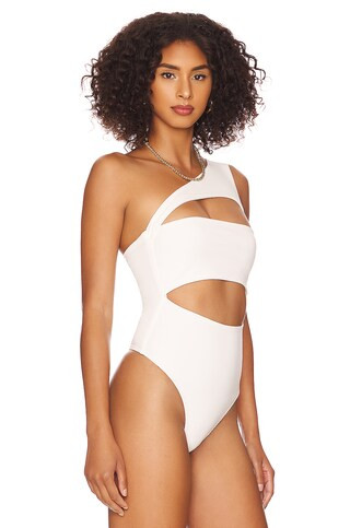 superdown Tori Cut Out Bodysuit in White from Revolve.com | Revolve Clothing (Global)