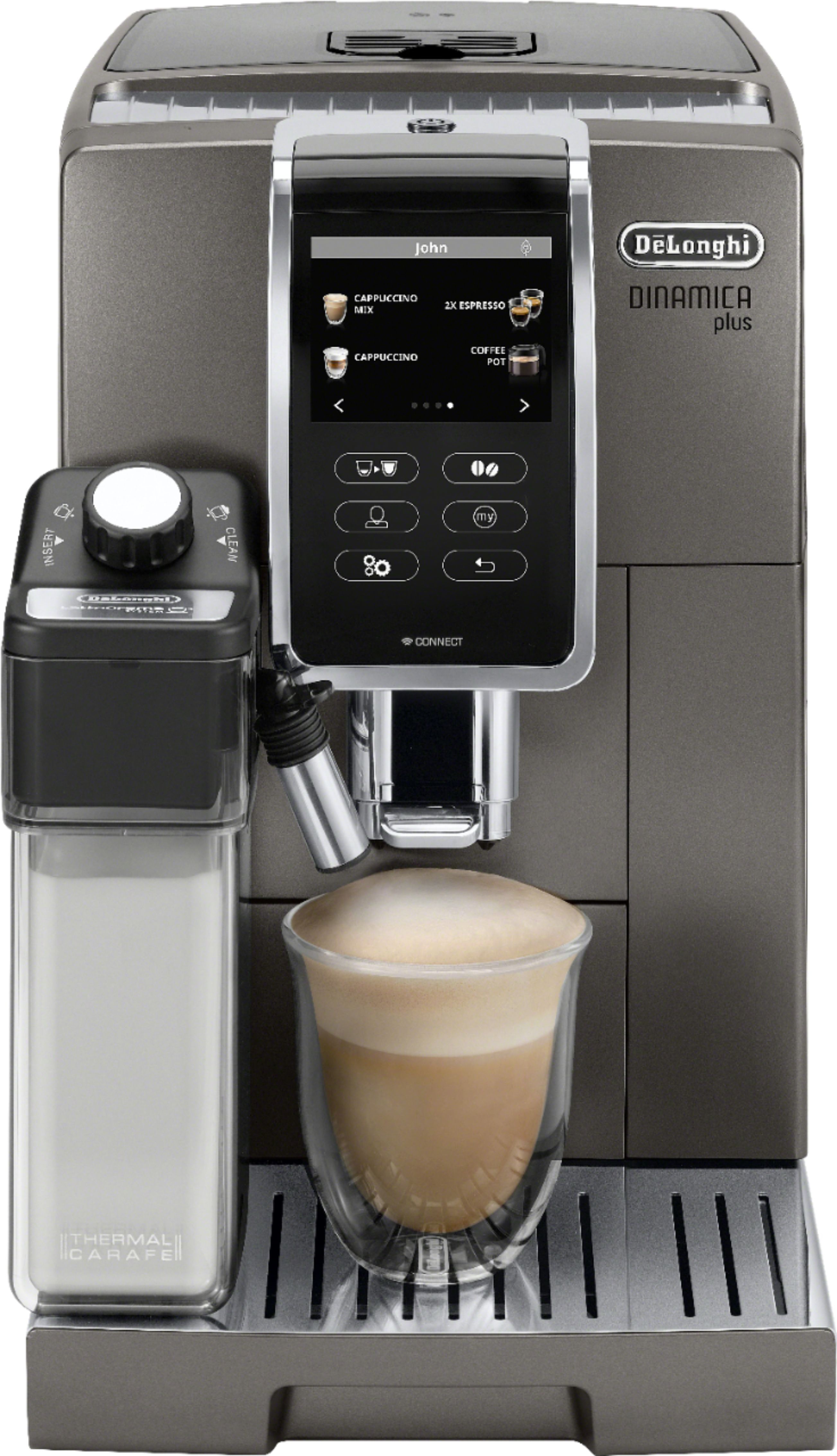 De'Longhi Dinamica Plus Fully Automatic Espresso Machine with Built-in Grinder Titanium ECAM37095... | Best Buy U.S.