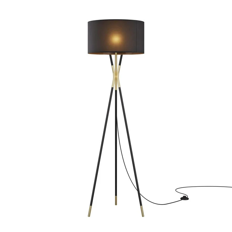 Modway Audrey 1-Light Modern Metal Standing Floor Lamp in Black | Walmart (US)