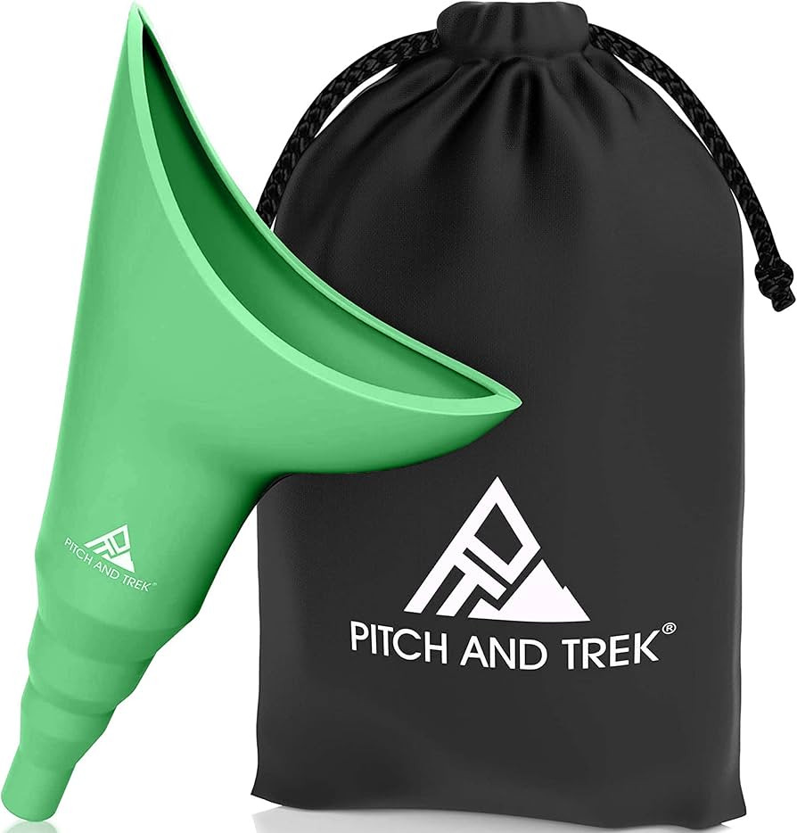 Pitch and Trek Female Urination Device, Silicone Standing Pee Funnel w/Discreet Carry Bag, for Tr... | Amazon (US)