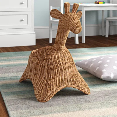Quamba Giraffe Wicker Basket | Wayfair Professional