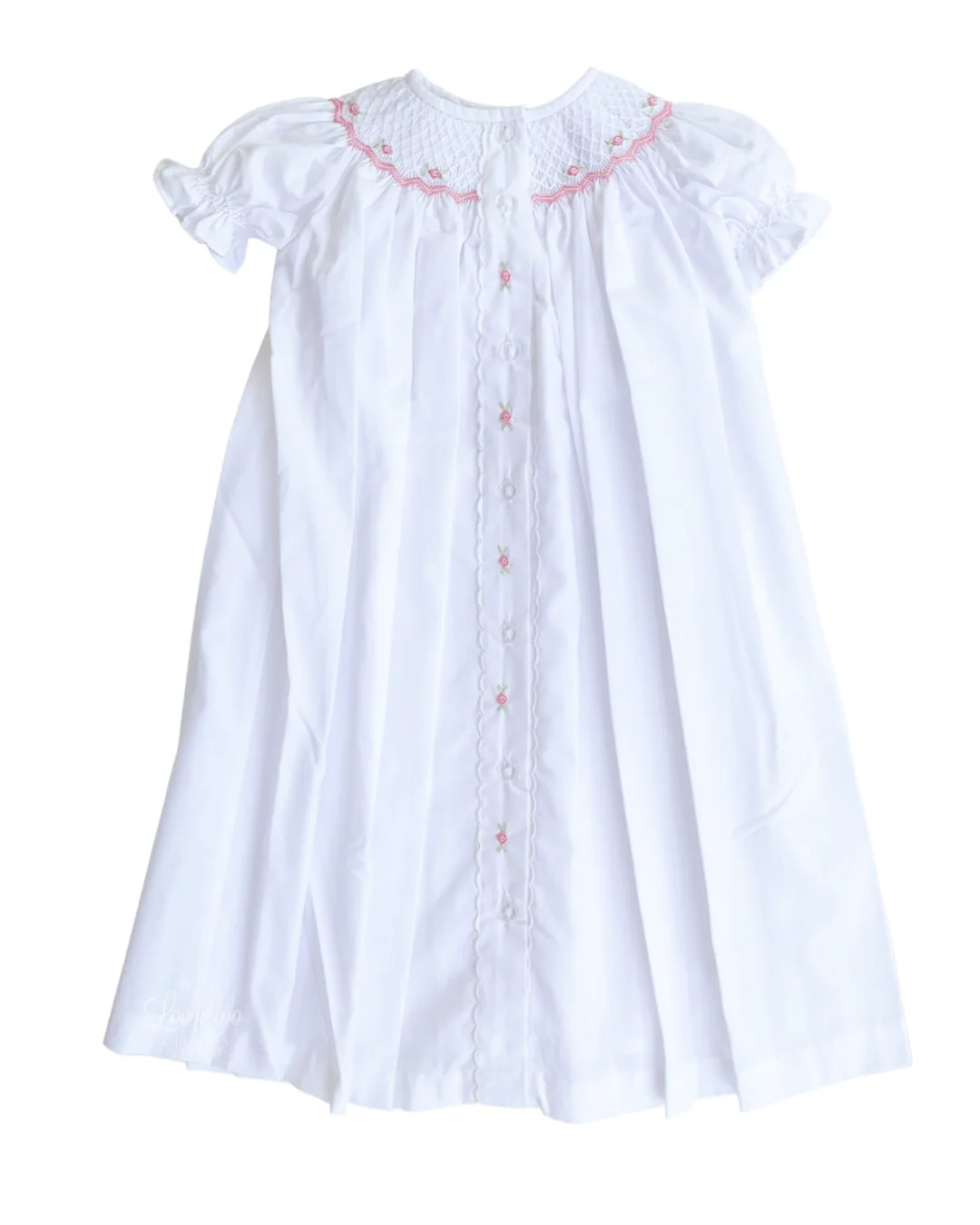 Smocked Rosebuds Day Gown | Loozieloo