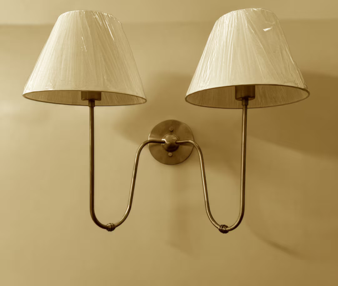 Handcrafted Raw Brass 2-light Wall Sconce: Elegant Home Lighting - Etsy | Etsy (US)