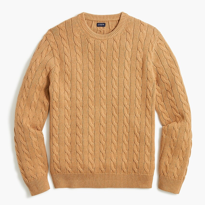 Cotton cable crewneck sweater | J.Crew Factory