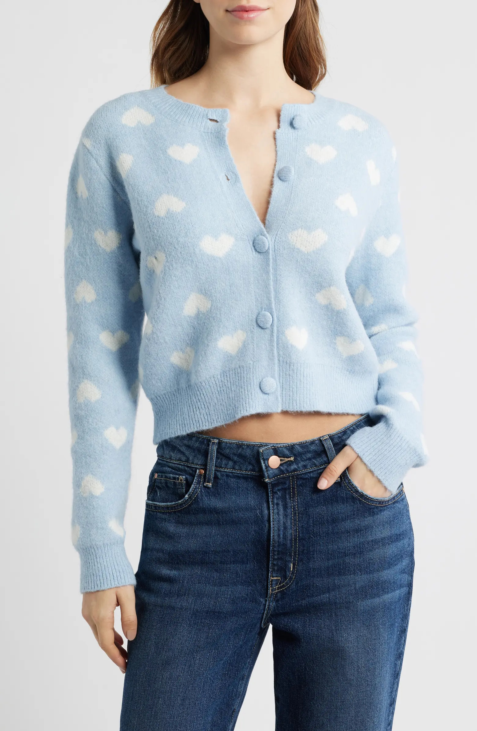 Heart Jacquard Cardigan | Nordstrom
